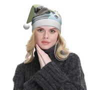 WXWJSHMGC Lot de 2 chapeaux de Noël unisexes en peluche avec imprimé pierre pour Noël, Nouvel An, fêtes festives