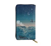 WXWJSHMGC Magical Nights Print Fashion Long portefeuille shopping pochette pochette sac à main en cuir PU pour dames, portefeuilles pour hommes