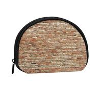 WXWJSHMGC Mini porte-monnaie avec impression murale de brique pour femmes et filles, petite pochette de rangement pour pièces de monnaie, taille unique, décontracté