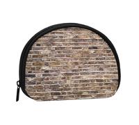 WXWJSHMGC Mini porte-monnaie avec impression murale de brique pour femmes et filles, petite pochette de rangement pour pièces de monnaie, taille unique, décontracté