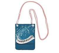 WXWJSHMGC Mini sac à bandoulière pour téléphone portable et smartphone Motif touches de piano Vert et blanc, rose, Taille unique