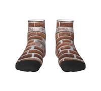 WXWJSHMGC Old Brick Wall Print Socquettes respirantes Sports Running Athletic pour homme et femme, 1 noir, Taille unique