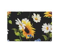 WXWJSHMGC Panneau en métal imprimé tournesols camomille - 30,5 x 20,3 cm