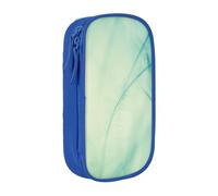 WXWJSHMGC Plumage of Bird Closeup Print Trousse à crayons double couche avec fermeture éclair - Tissu durable - Pochette d'école pour stylos - Idéal pour les étudiants, bleu, Taille unique, Trousse de