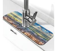 WXWJSHMGC Sea On The Boards Tapis de séchage absorbant, pour robinets de cuisine, comptoirs
