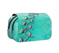 WXWJSHMGC Seaside Hôtel Imprimer Pen Case Bag - Portable Double Couche Stockage Crayon Bag pour Enfants, Filles, Garçons et Adultes