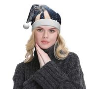 WXWJSHMGC Snow Street Lot de 2 chapeaux de Noël en peluche unisexe pour Noël, Nouvel An, fêtes festives