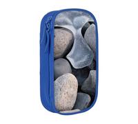 WXWJSHMGC Stone Under Ice Trousse à crayons double couche avec fermeture éclair - Tissu durable pour stylos - Idéal pour les étudiants, bleu, Taille unique, Trousse de beauté