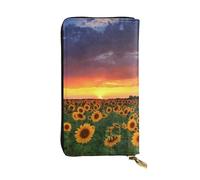 WXWJSHMGC Sunflowers On The Sunset Print Fashion Long Wallet Shopping Clutch Purse Sac à main en cuir PU pour femmes, portefeuilles pour hommes