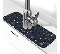 WXWJSHMGC Tapis de séchage absorbant pour évier de cuisine imprimé phosphorescent, pour robinets de cuisine, comptoirs