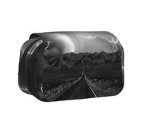 WXWJSHMGC Trousse à crayons avec impression paysage de tonnerre - Trousse de rangement portable double couche pour enfants, filles, garçons et adultes