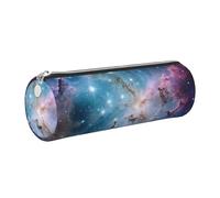WXWJSHMGC Trousse à crayons en cuir avec fermeture éclair et imprimé galaxie colorée pour l'école, le travail, le bureau, Argenté., Taille unique, Trousse de beauté