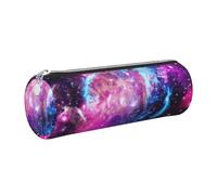 WXWJSHMGC Trousse à crayons en cuir avec fermeture éclair et imprimé galaxie - Pour l'école, le travail, le bureau, Argenté., Taille unique, Trousse de beauté