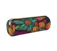 WXWJSHMGC Trousse à crayons en cuir avec fermeture éclair et motif papillon arc-en-ciel pour stylos, maquillage, papeterie, pour l'école, le travail, le bureau, doré, Taille unique, Trousse de beauté
