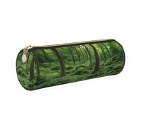 WXWJSHMGC Trousse à crayons en cuir avec fermeture éclair - Motif forêt tropicale - Pour l'école, le travail, le bureau, doré, Taille unique, Trousse de beauté