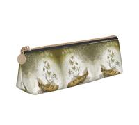 WXWJSHMGC Trousse à crayons en cuir avec imprimé papillon et violoncelle - Trousse à crayons portable de grande capacité pour l'école secondaire filles garçons