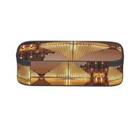 WXWJSHMGC Trousse à crayons imprimée Musée du Louvre à Paris - Jolie trousse à crayons avec fermeture éclair grande boîte à crayons pour étudiant