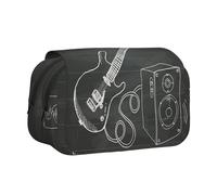 WXWJSHMGC Trousse à crayons Love Rock - Trousse de rangement portable double couche pour enfants, filles, garçons et adultes