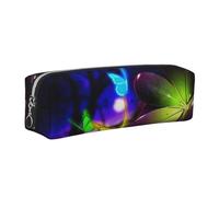 WXWJSHMGC Trousse à crayons simple en cuir avec poche zippée métallique pour filles, garçons, étudiants, collège, Argenté., Taille unique, Trousse de beauté