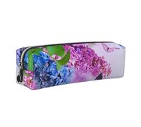 WXWJSHMGC Trousse à crayons simple en cuir avec poche zippée métallique pour filles, garçons, étudiants, collège, Argenté., Taille unique, Trousse de beauté