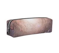 WXWJSHMGC Trousse à crayons simple en cuir imprimé nuage galaxie, avec poche zippée métallique, pochette de rangement pour filles, garçons, étudiants, collège, Argenté., Taille unique, Trousse de