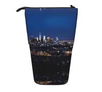 WXWJSHMGC Trousse à crayons télescopique avec imprimé Los Angeles Skyline - Sac de rangement polyvalent pour le bureau et les adultes