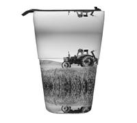 WXWJSHMGC Trousse à crayons télescopique avec imprimé tranquille de tracteur agricole, sac de rangement polyvalent, pour le bureau et les adultes