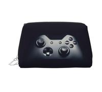 WXWJSHMGC Trousse de maquillage portable en cuir étanche avec motif de manette de jeu (17 x 10,9 cm), Argenté., Taille unique