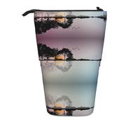 WXWJSHMGC Trousse télescopique avec impression guitare réflexion, sac de rangement polyvalent, pour le bureau et les adultes