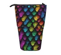 WXWJSHMGC Trousse télescopique polyvalente avec imprimé écailles de dragon - Pour le bureau et les adultes