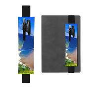 WXWJSHMGC Valley Print Lot de 2 porte-stylos en cuir synthétique avec bande élastique réglable pour journaux à couverture rigide, cadeau pour la rentrée scolaire, Noir , Taille unique