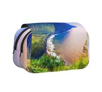 WXWJSHMGC Valley Print Trousse à crayons - Trousse de rangement portable double couche pour enfants, filles, garçons et adultes