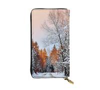 WXWJSHMGC Wandering in The Winter Light Print Fashion Long Wallet Shopping Clutch Purse Sac à main en cuir PU pour femmes, portefeuilles pour hommes