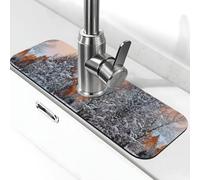 WXWJSHMGC Wandering In The Winter Light Print Protection anti-éclaboussures pour évier de cuisine, tapis de séchage absorbant, tapis d'évier pour robinets de cuisine, comptoirs