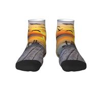 WXWJSHMGC Wild Goose By The Bridge Chaussettes de sport respirantes pour homme et femme, 2 Noir-2, Taille unique