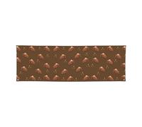 WXXWXD Bannière de vacances imprimée de gâteaux carrés au chocolat - 61 x 180,3 cm, parfaite pour les fêtes de vacances et les réunions avec des amis.