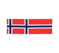 WXXWXD Bannière de vacances imprimée drapeau norvégien - 61 x 180,3 cm, parfaite pour les fêtes de vacances et les rassemblements avec des amis.