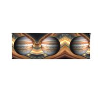 WXXWXD Bannière de vacances imprimée paysage Jupiter - 61 x 180,3 cm, parfaite pour les fêtes de vacances et les réunions avec des amis.