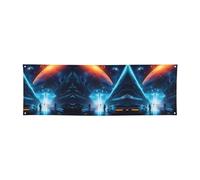 WXXWXD Bannière de vacances imprimée Science Fiction Future - 61 x 180,3 cm, parfaite pour les fêtes de vacances et les rassemblements avec des amis.