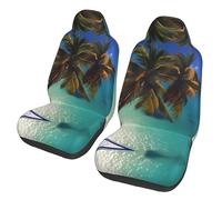 WXXWXD Beach Coco Sunshine Lot de 2 housses de siège de voiture imprimées pour camions, camionnettes, voitures, etc. Facile à installer
