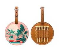 WXXWXD Beau sac de rangement pour tees de golf imprimé plantes vertes en pot - Rangement portable, facile à organiser