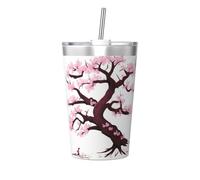 WXXWXD Bouteille isotherme de voyage ultra légère et portable Motif arbre de cerisier