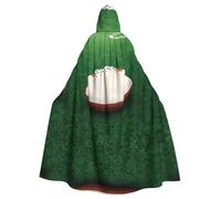 WXXWXD Cape à capuche imprimée ballon de rugby blanche, costume d'Halloween, peut être utilisée pour les fêtes, les jeux de rôle, nœud papillon, pas de fermeture éclair, cape à capuche surdimensionnée