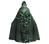 WXXWXD Cape à capuche imprimée Green Creeper, costume d'Halloween, peut être utilisée pour les fêtes, les jeux de rôle, nœud papillon, sans fermeture éclair, cape à capuche surdimensionnée