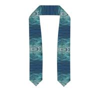 WXXWXD Cape de remise de diplôme imprimée The Deep Ocean avec écharpe - Robe de remise de diplôme classique