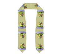 WXXWXD Cape de remise de diplôme imprimée The Funny Frog doing Yoga avec écharpe - Robe de remise de diplôme classique, aplatie, taille unique