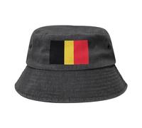 WXXWXD Chapeau bob imprimé drapeau belge visière sport pour voyage pêche noir