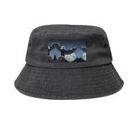 WXXWXD Chapeau cloche imprimé Eagle Under The Stars, visière de sport adaptée pour les voyages, la pêche, noir