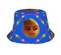 WXXWXD Chapeau cloche pour adulte Smiley jaune avec imprimé nacré, doux et confortable, léger et respirant, facile à transporter, adapté pour les activités de plein air.