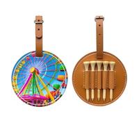 WXXWXD Corlorful Park Sac de rangement pour tee de golf imprimé - Rangement portable, facile à organiser